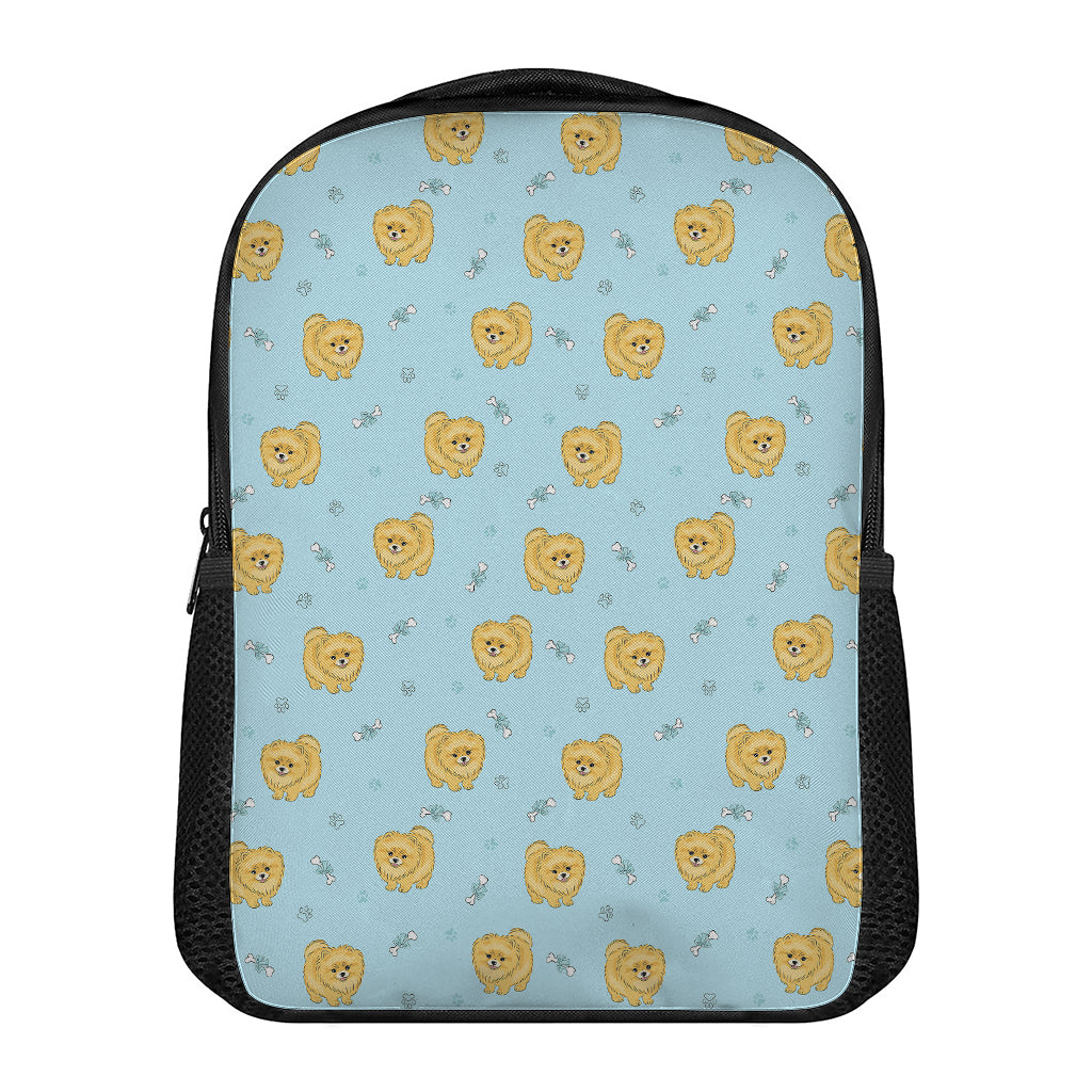 Cartoon Pomeranian Pattern Print Casual Backpack