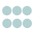 Cartoon Pomeranian Pattern Print Coaster Set