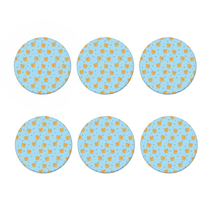 Cartoon Pomeranian Pattern Print Coaster Set