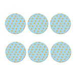 Cartoon Pomeranian Pattern Print Coaster Set