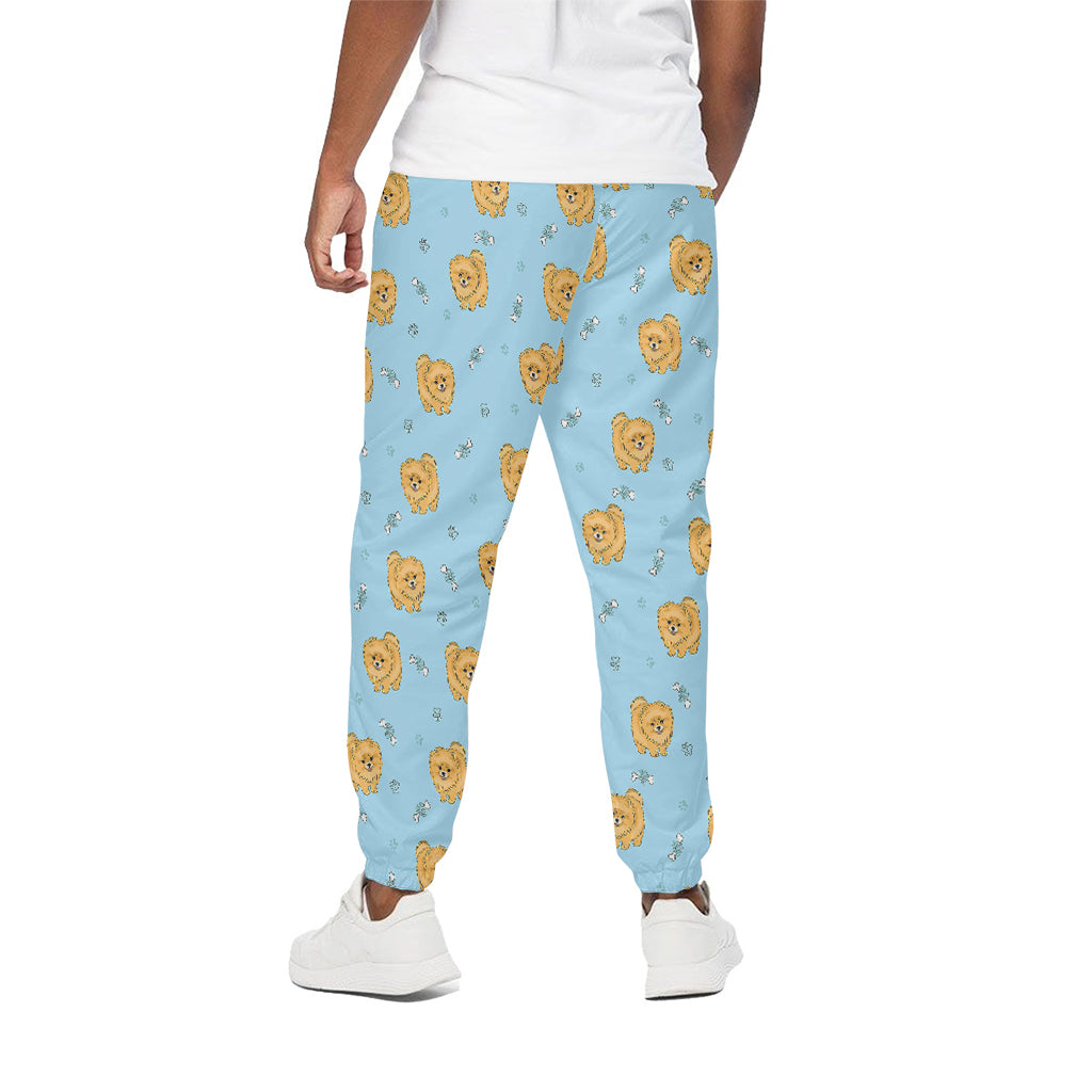Cartoon Pomeranian Pattern Print Cotton Pants
