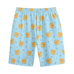 Cartoon Pomeranian Pattern Print Cotton Shorts