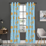 Cartoon Pomeranian Pattern Print Curtain