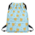 Cartoon Pomeranian Pattern Print Drawstring Backpack