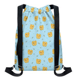 Cartoon Pomeranian Pattern Print Drawstring Backpack