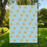 Cartoon Pomeranian Pattern Print Garden Flag