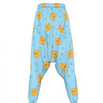 Cartoon Pomeranian Pattern Print Hammer Pants