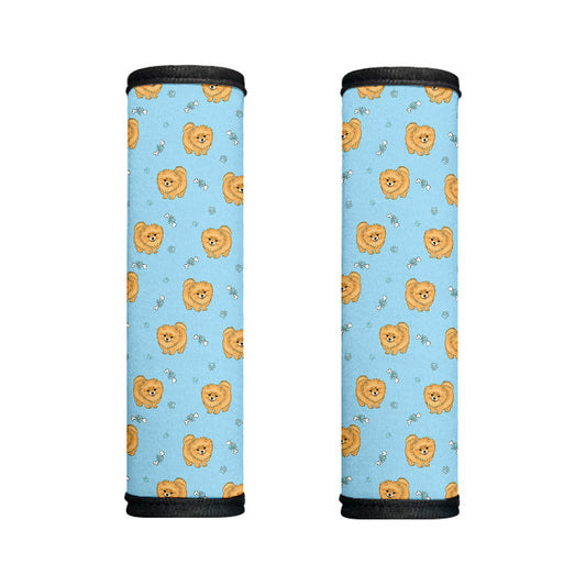 Cartoon Pomeranian Pattern Print Handle Covers