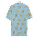 Cartoon Pomeranian Pattern Print Hawaiian Shirt