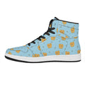 Cartoon Pomeranian Pattern Print High Top Leather Sneakers