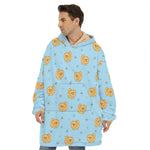 Cartoon Pomeranian Pattern Print Hoodie Blanket