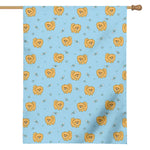 Cartoon Pomeranian Pattern Print House Flag