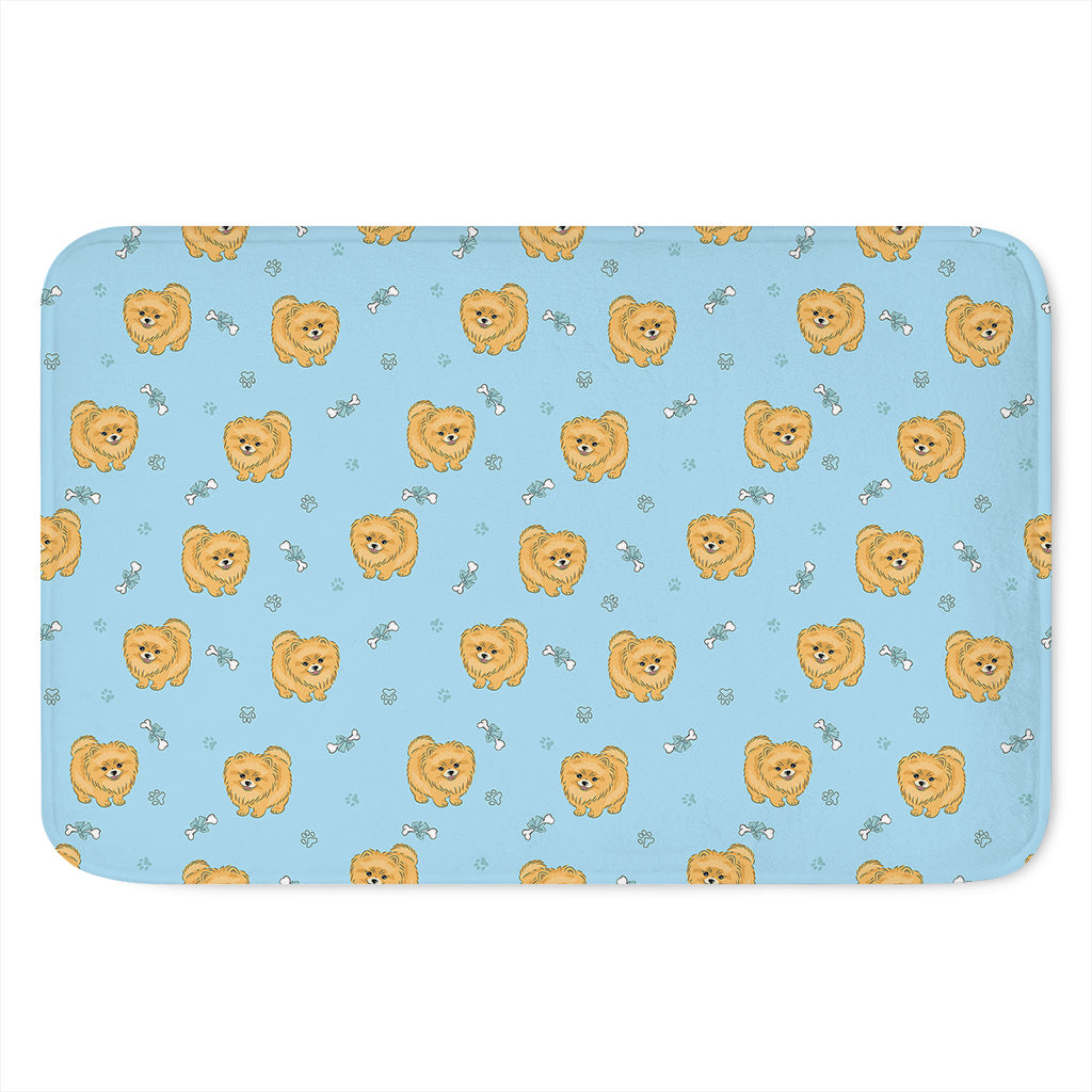 Cartoon Pomeranian Pattern Print Indoor Door Mat