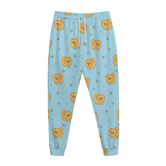 Cartoon Pomeranian Pattern Print Jogger Pants