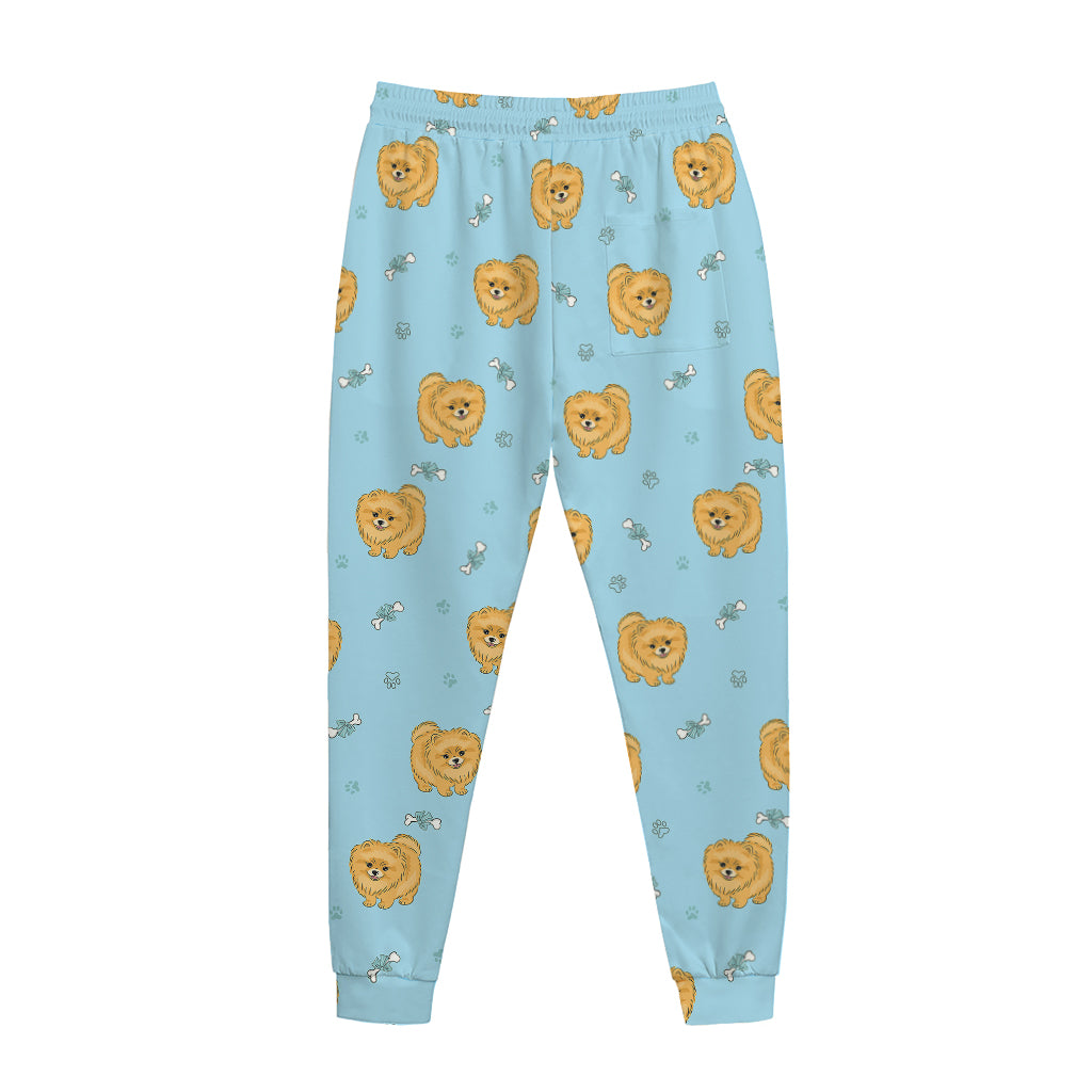 Cartoon Pomeranian Pattern Print Jogger Pants