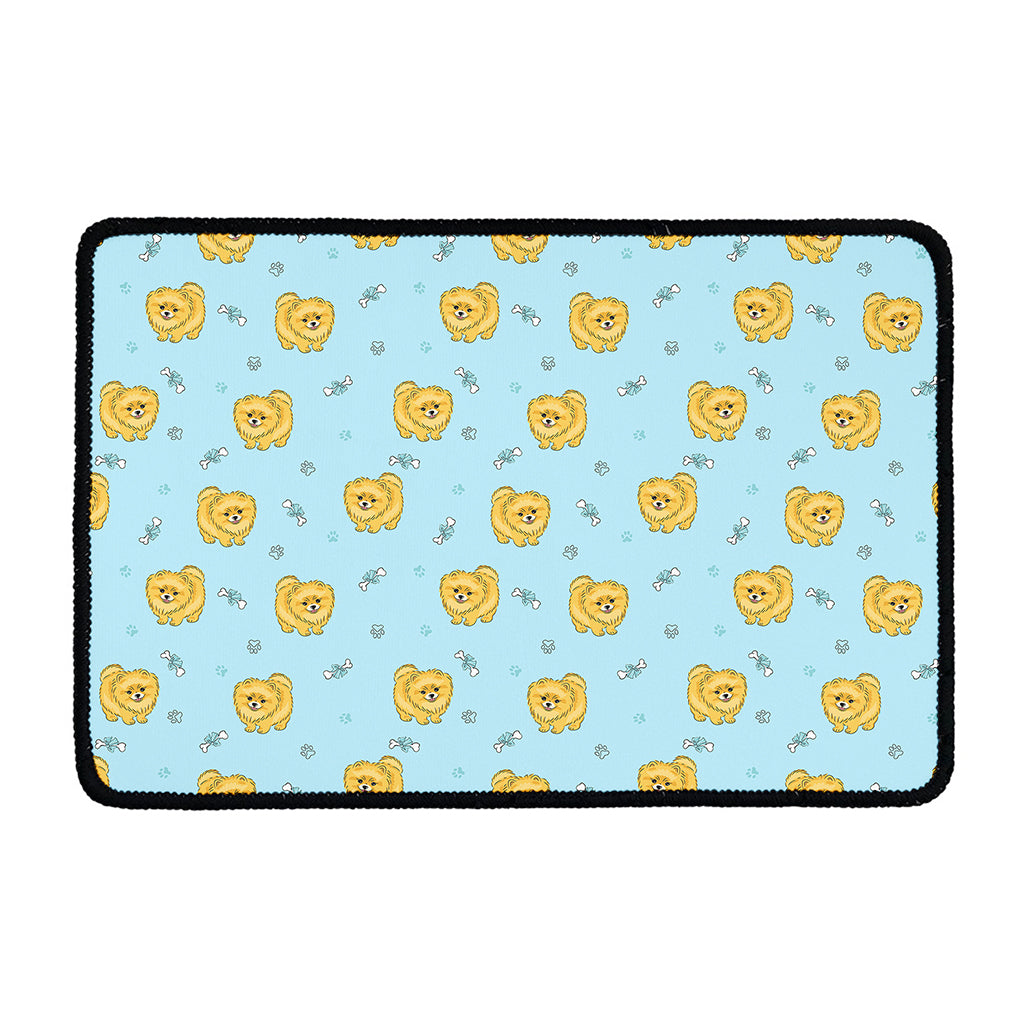 Cartoon Pomeranian Pattern Print Kitchen Mat