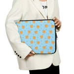 Cartoon Pomeranian Pattern Print Laptop Sleeve