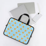 Cartoon Pomeranian Pattern Print Laptop Sleeve With Handle