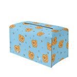 Cartoon Pomeranian Pattern Print Leather Tissue Box Cover