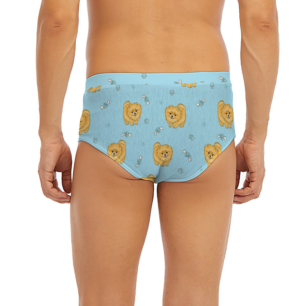 Cartoon Pomeranian Pattern Print Men's Briefs