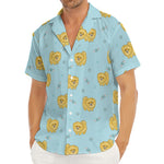 Cartoon Pomeranian Pattern Print Men's Deep V-Neck Shirt