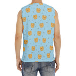 Cartoon Pomeranian Pattern Print Men's Fitness Tank Top