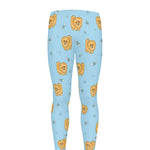 Cartoon Pomeranian Pattern Print Men's leggings
