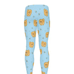 Cartoon Pomeranian Pattern Print Men's leggings