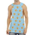 Cartoon Pomeranian Pattern Print Men's Muscle Tank Top