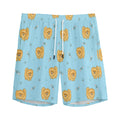Cartoon Pomeranian Pattern Print Men's Athletic Shorts