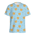 Cartoon Pomeranian Pattern Print Men's Athletic T-Shirt