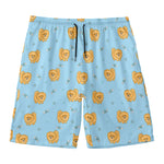 Cartoon Pomeranian Pattern Print Men's Swim Trunks