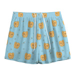 Cartoon Pomeranian Pattern Print Mesh Shorts