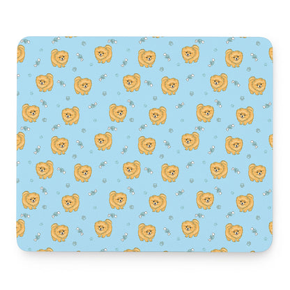 Cartoon Pomeranian Pattern Print Mouse Pad