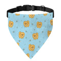 Cartoon Pomeranian Pattern Print Over The Collar Dog Bandana