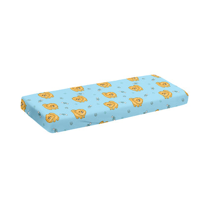 Cartoon Pomeranian Pattern Print Piano Keyboard Cover