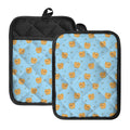 Cartoon Pomeranian Pattern Print Pot Holders With Pocket