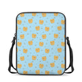 Cartoon Pomeranian Pattern Print Rectangular Crossbody Bag