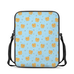 Cartoon Pomeranian Pattern Print Rectangular Crossbody Bag