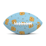 Cartoon Pomeranian Pattern Print Rugby Ball