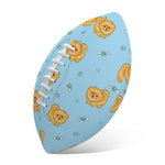 Cartoon Pomeranian Pattern Print Rugby Ball