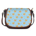Cartoon Pomeranian Pattern Print Saddle Bag