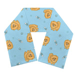 Cartoon Pomeranian Pattern Print Scarf