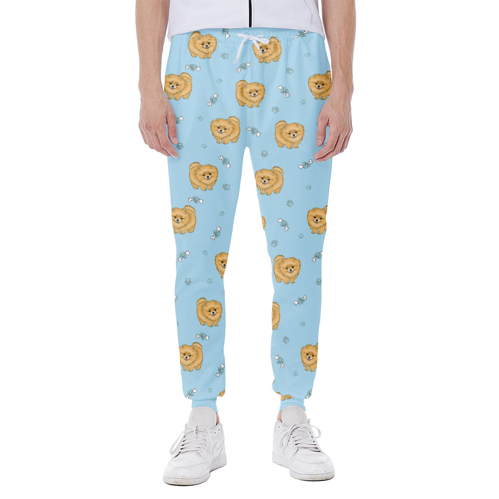 Cartoon Pomeranian Pattern Print Scuba Joggers