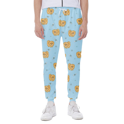 Cartoon Pomeranian Pattern Print Scuba Joggers