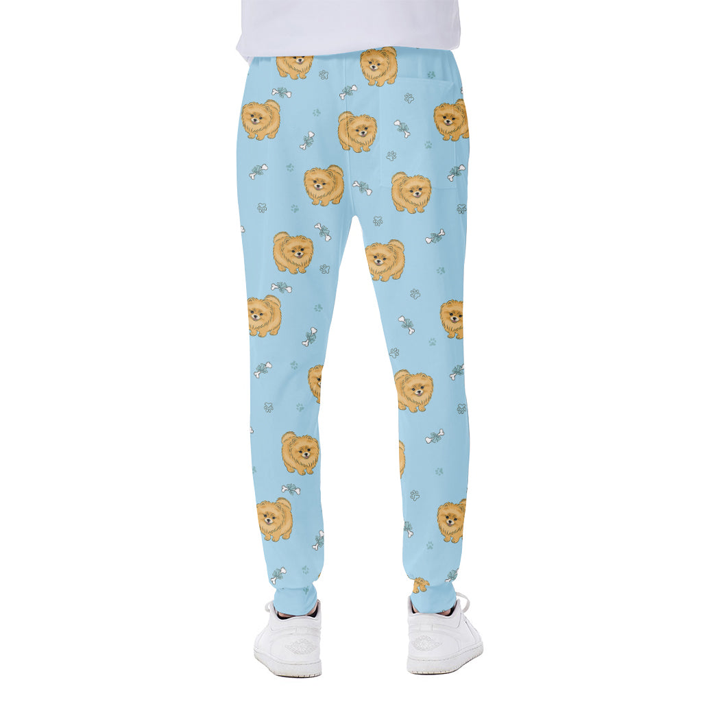 Cartoon Pomeranian Pattern Print Scuba Joggers
