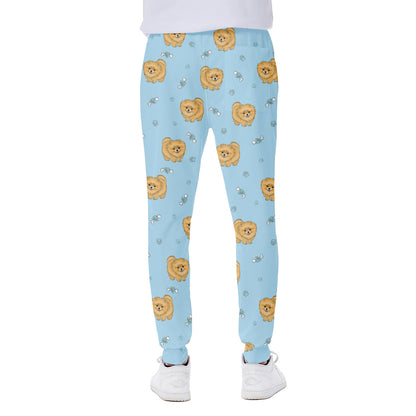 Cartoon Pomeranian Pattern Print Scuba Joggers
