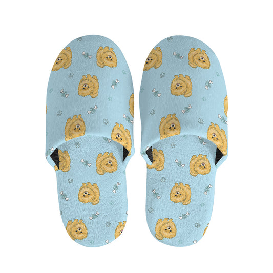 Cartoon Pomeranian Pattern Print Slippers
