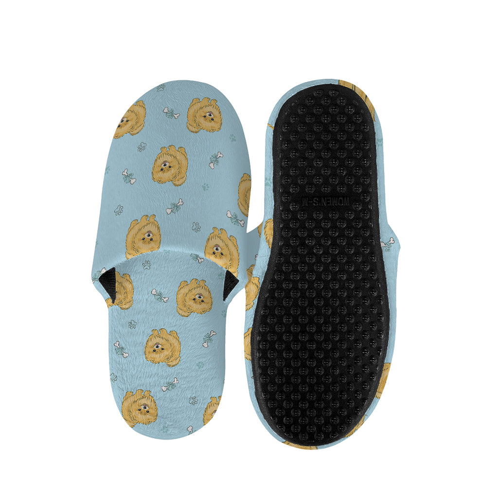 Cartoon Pomeranian Pattern Print Slippers