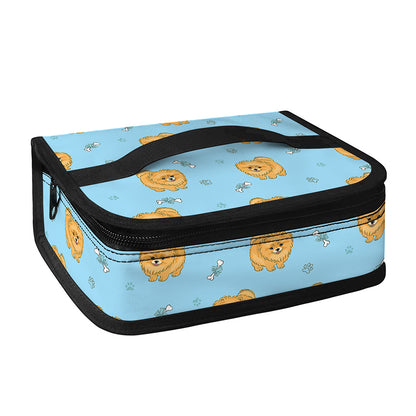 Cartoon Pomeranian Pattern Print Small Lunch Bag